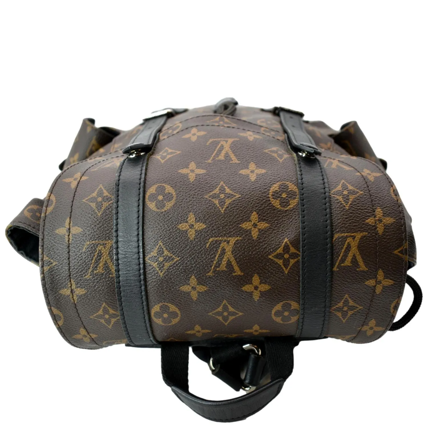 LOUIS VUITTON Christopher Monogram Macassar Canvas Backpack Bag Brown