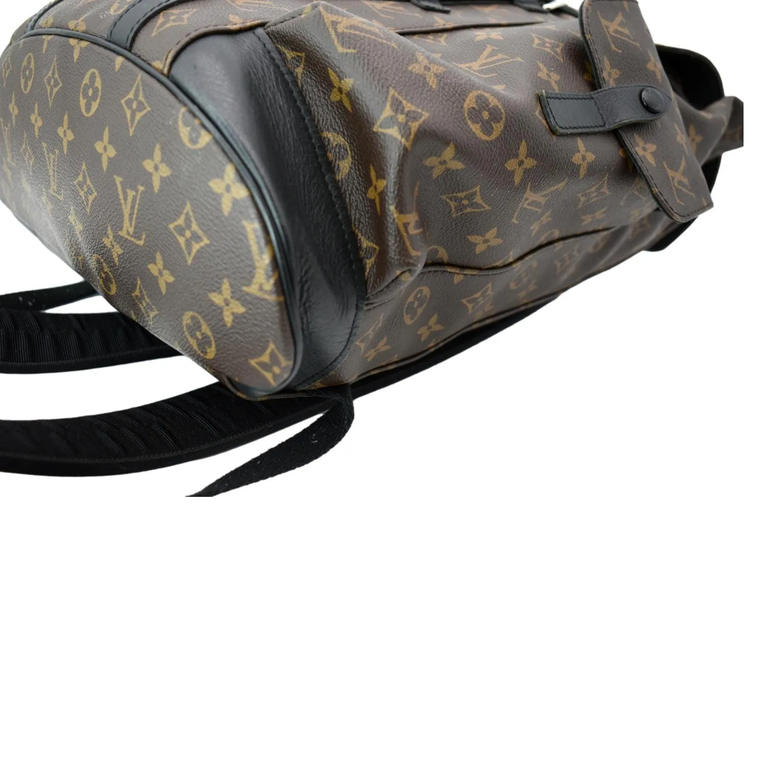 LOUIS VUITTON Christopher Monogram Macassar Canvas Backpack Bag Brown