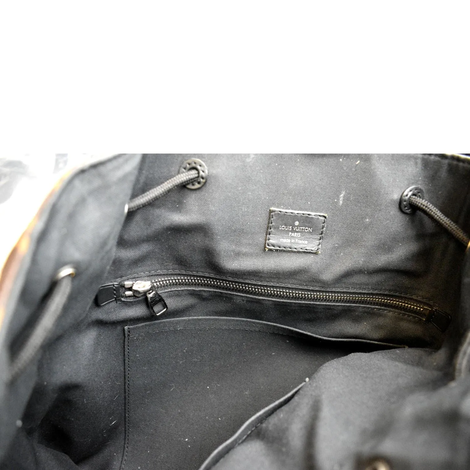 LOUIS VUITTON Christopher Monogram Macassar Canvas Backpack Bag Brown