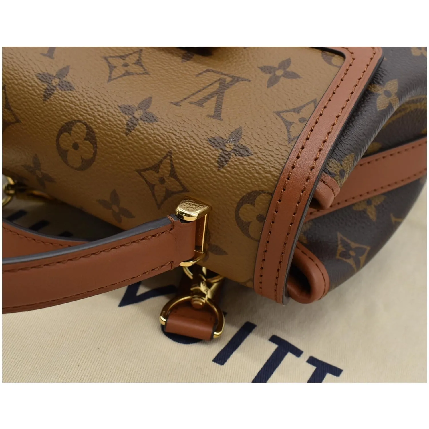 LOUIS VUITTON Dauphine PM Monogram Reverse Canvas Backpack Brown