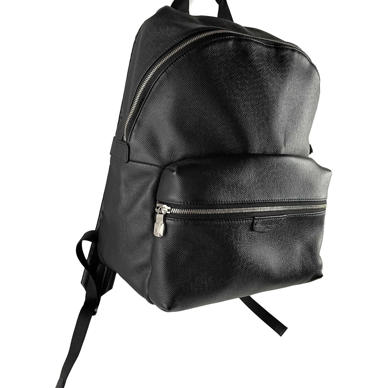 Louis Vuitton Excellent Discovery Backpack Taiga Leather PM Black Handbag
