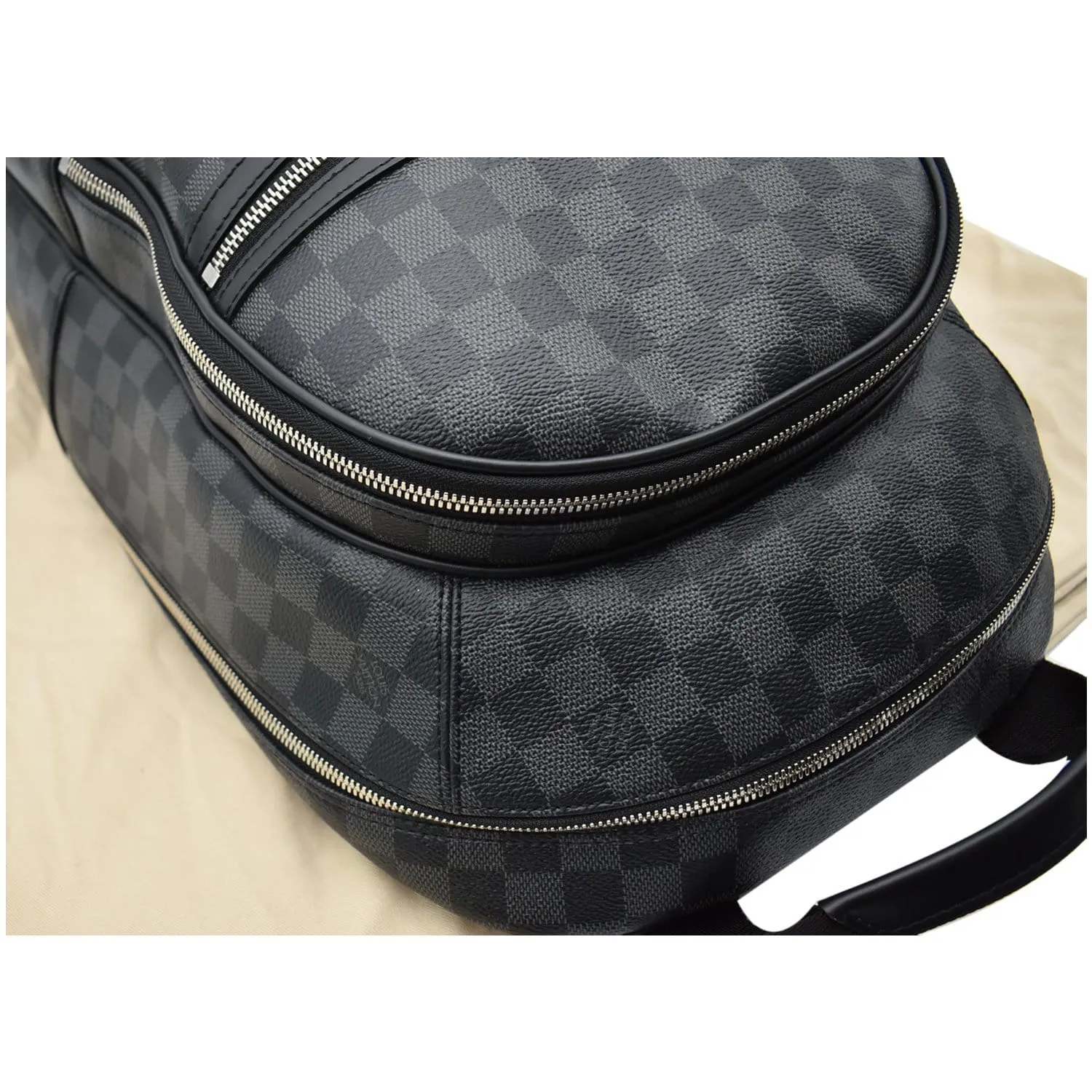 LOUIS VUITTON Michael Damier Graphite Canvas Backpack Bag Black