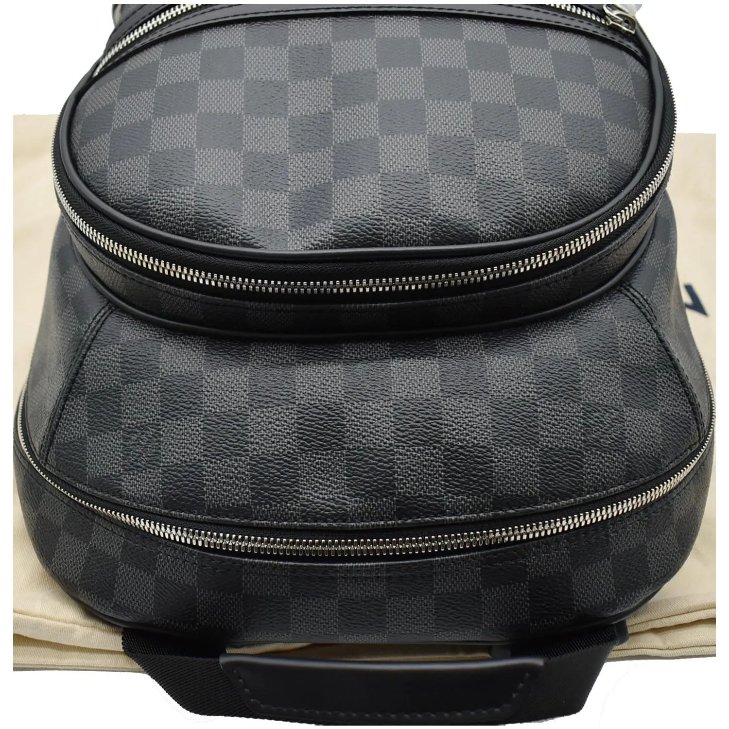 LOUIS VUITTON Michael Damier Graphite Canvas Backpack Bag Black