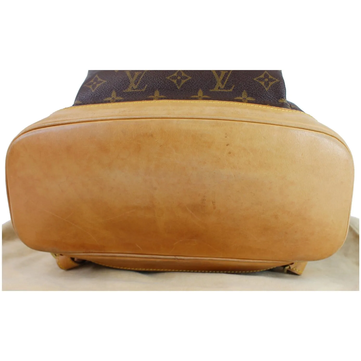 LOUIS VUITTON Montsouris GM Monogram Canvas Backpack Bag Brown