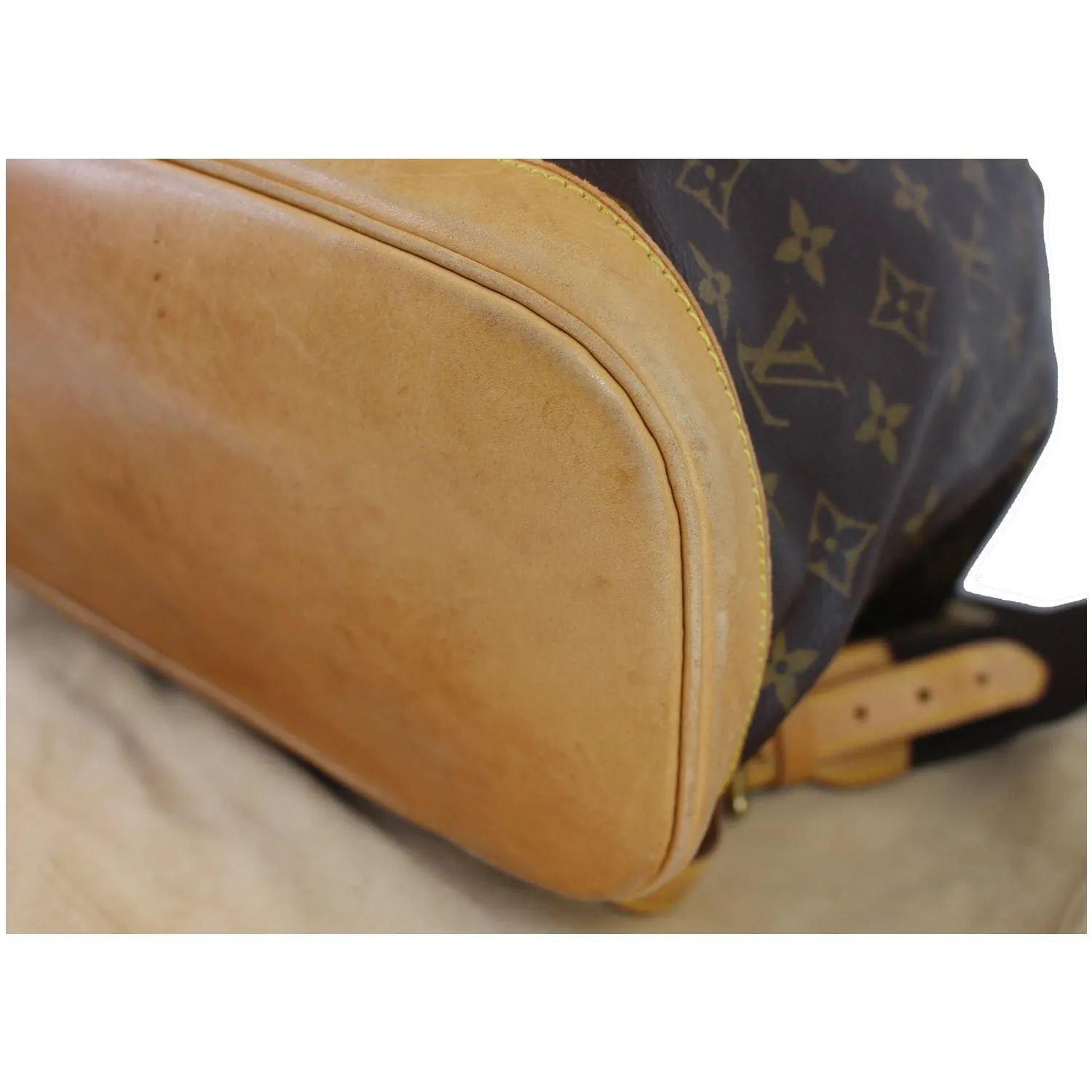 LOUIS VUITTON Montsouris GM Monogram Canvas Backpack Bag Brown