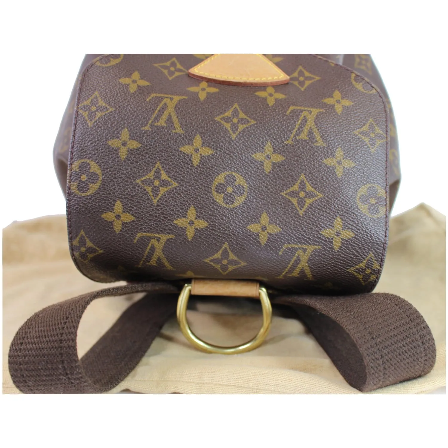 LOUIS VUITTON Montsouris GM Monogram Canvas Backpack Bag Brown