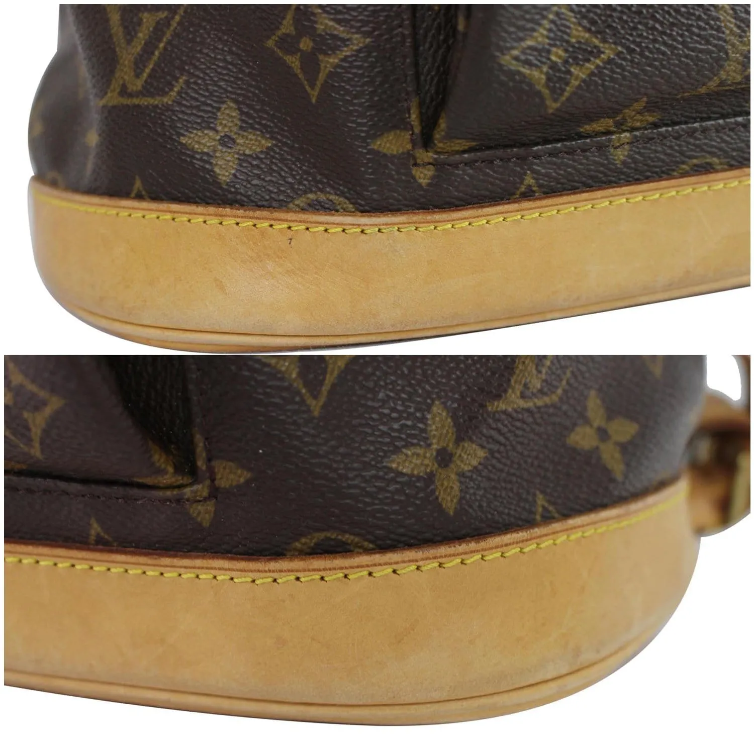 LOUIS VUITTON Montsouris GM Monogram Canvas Backpack Bag Brown