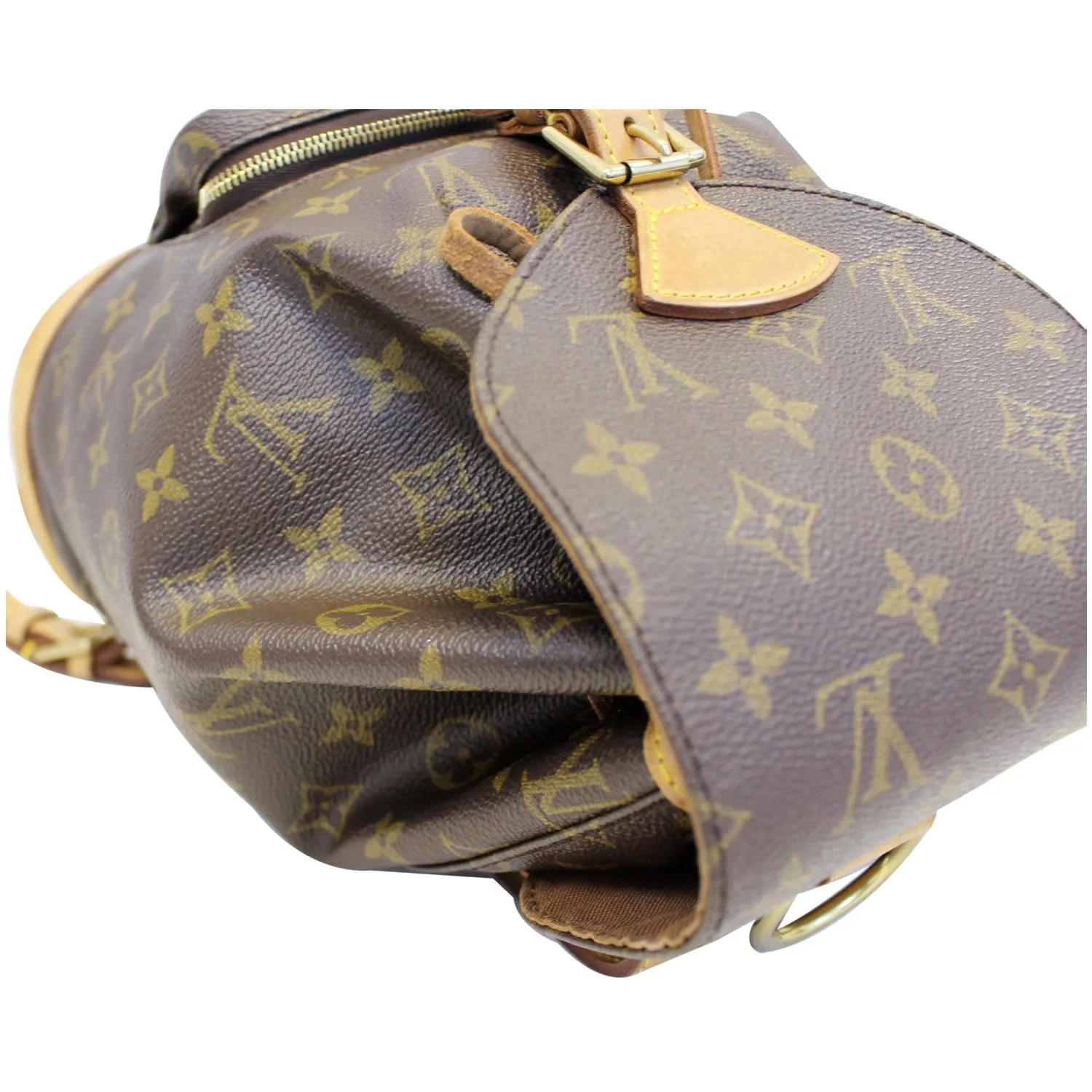 LOUIS VUITTON Montsouris PM Monogram Canvas Backpack Brown