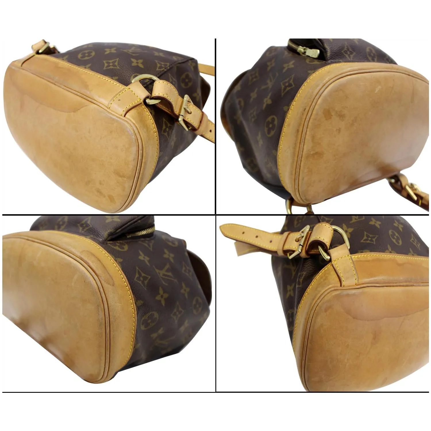 LOUIS VUITTON Montsouris PM Monogram Canvas Backpack Brown