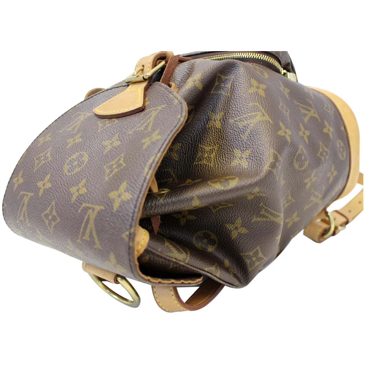 LOUIS VUITTON Montsouris PM Monogram Canvas Backpack Brown