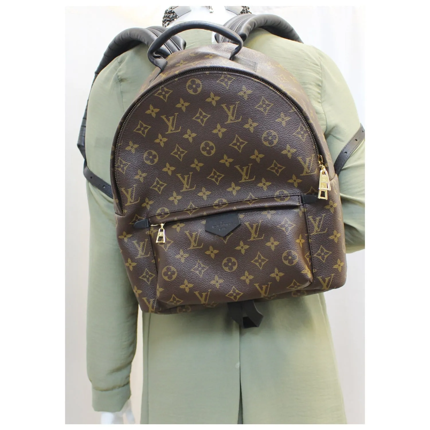 LOUIS VUITTON Palm Springs MM Monogram Canvas Backpack Bag