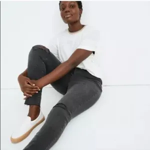 Madewell Curvy High Rise Distressed Skinny Jeans 10 TALL