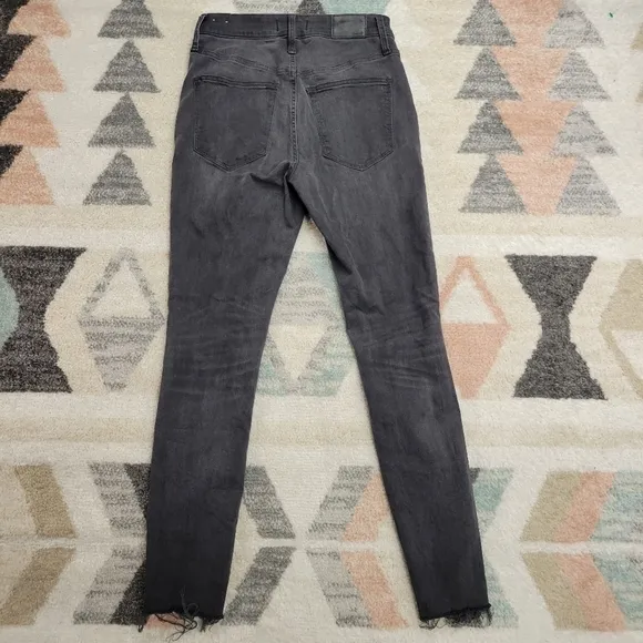 Madewell Curvy High Rise Distressed Skinny Jeans 10 TALL