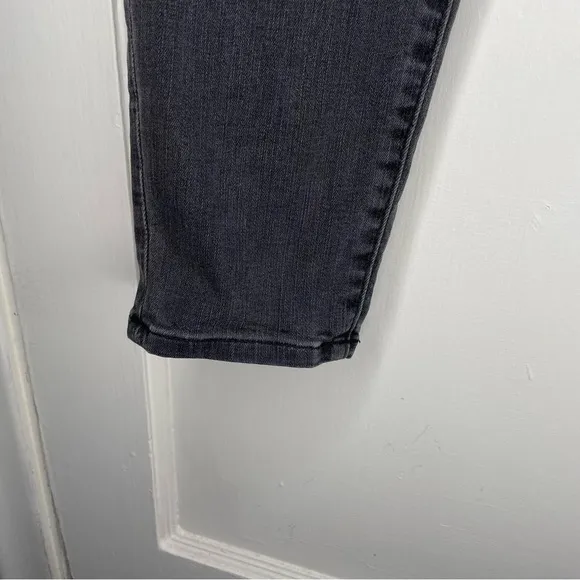 Madewell Maternity Skinny Jeans Over-the-Belly Distressed Grey Charcoal Size 26