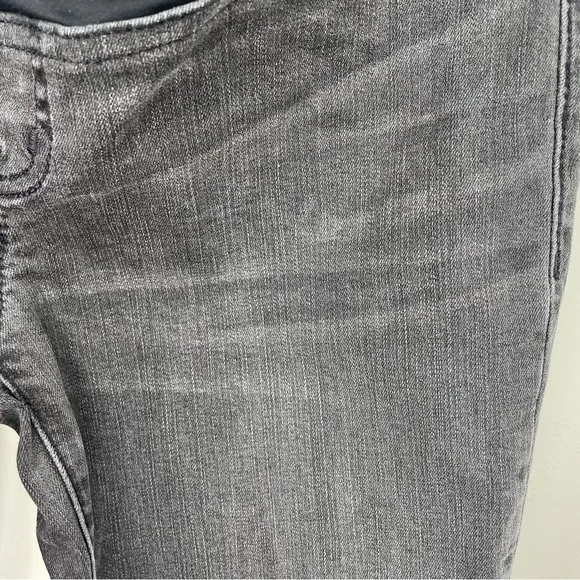 Madewell Maternity Skinny Jeans Over-the-Belly Distressed Grey Charcoal Size 26