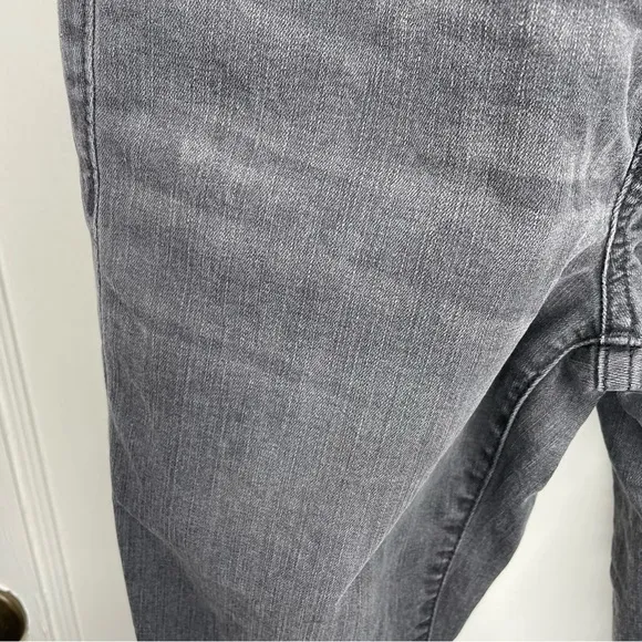 Madewell Maternity Skinny Jeans Over-the-Belly Distressed Grey Charcoal Size 26