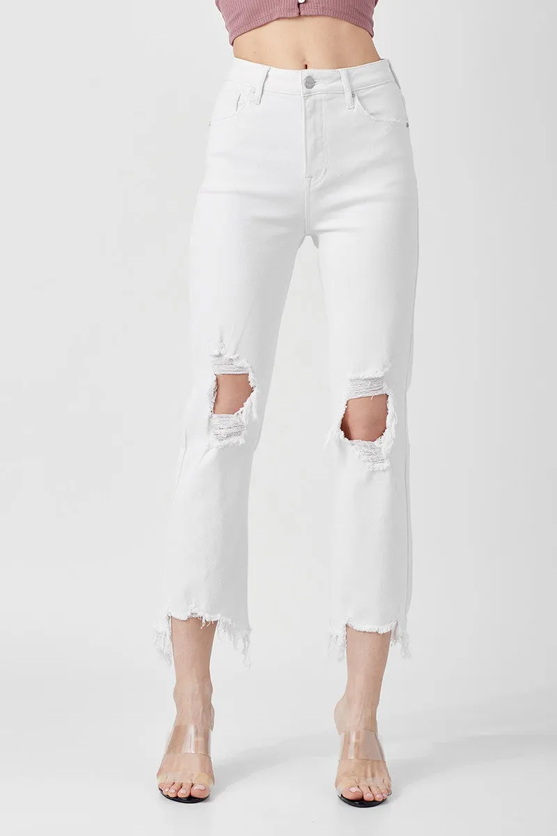 Make Them Yours High Rise Straight Crop Jeans