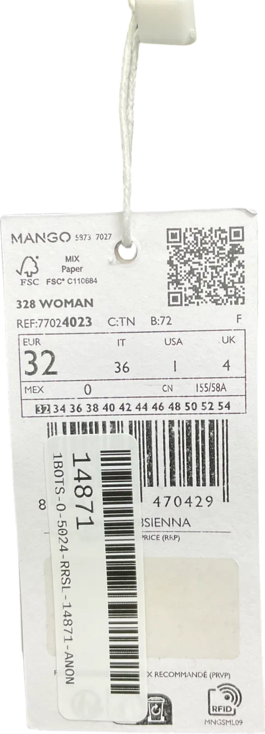 MANGO Black Sienna Mid Rise Flared Jeans UK 4