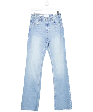 MANGO Blue Medium-rise Flared Jeans UK 10