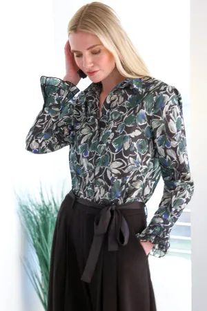 MARIANNE SHIRT WINTERGREEN FOLIAGE  3508074F