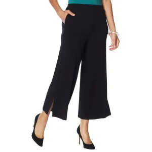 MarlaWynne WynneLayers Women's Pull On Knit Wide Leg Crop Pants