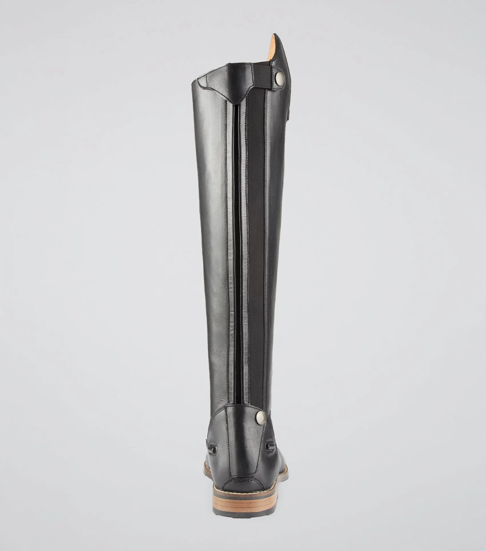 Maurizia Ladies Lace Front Tall Leather Riding Boots Black (Regular Calf)