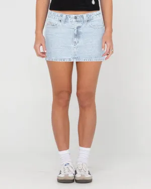 Mavericks Low Rise Mini Denim Skirt