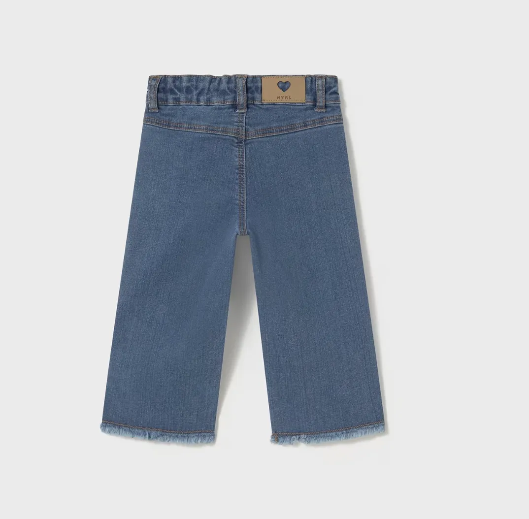 Mayoral Girl Kelsey Wide Leg Cropped Jeans