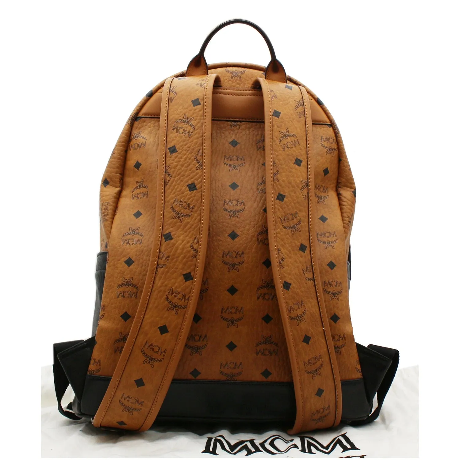 MCM Stark Visetos Mix Coated Canvas Backpack Bag Cognac- 10% OFF