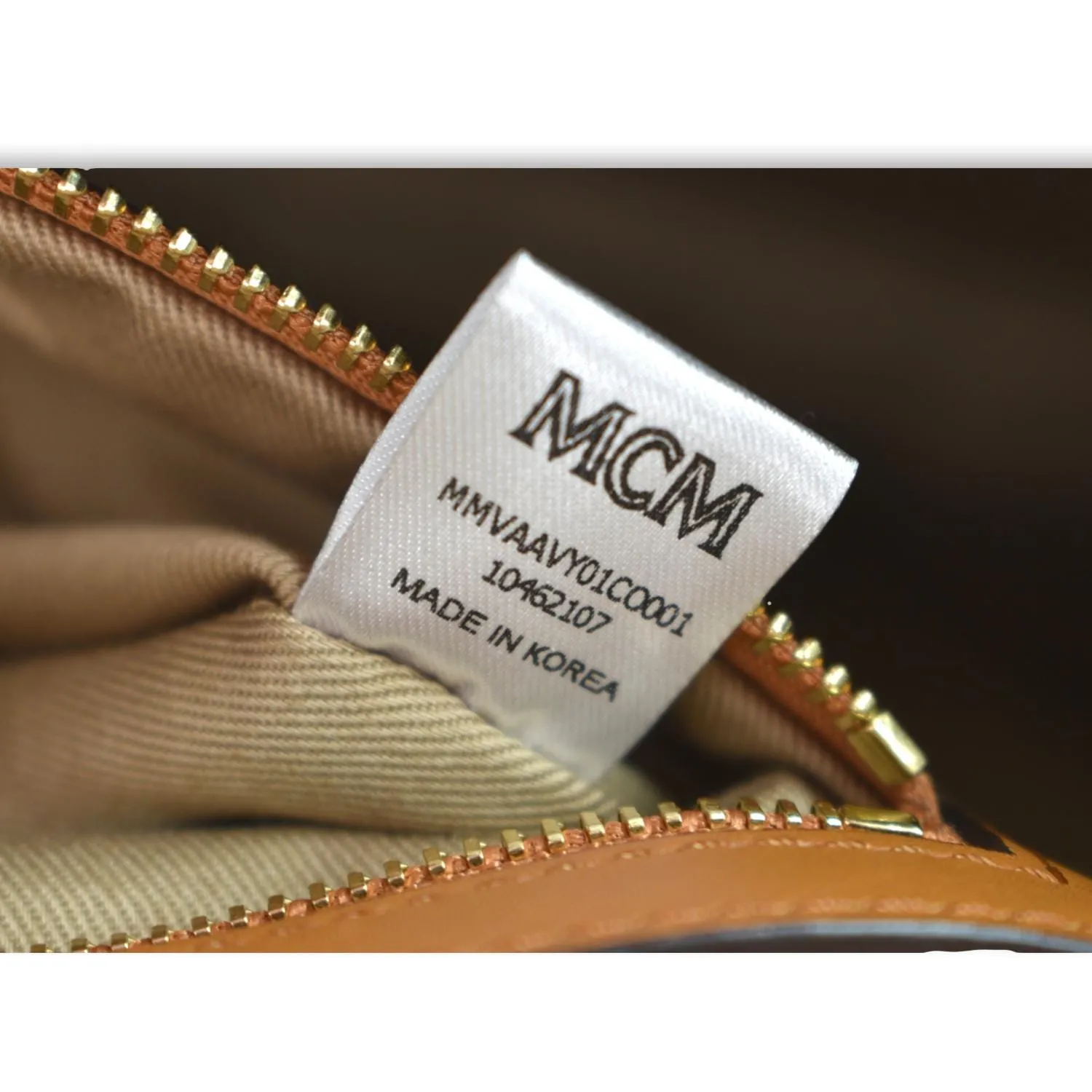 MCM Traveler Visetos Canvas Weekender Bag Cognac