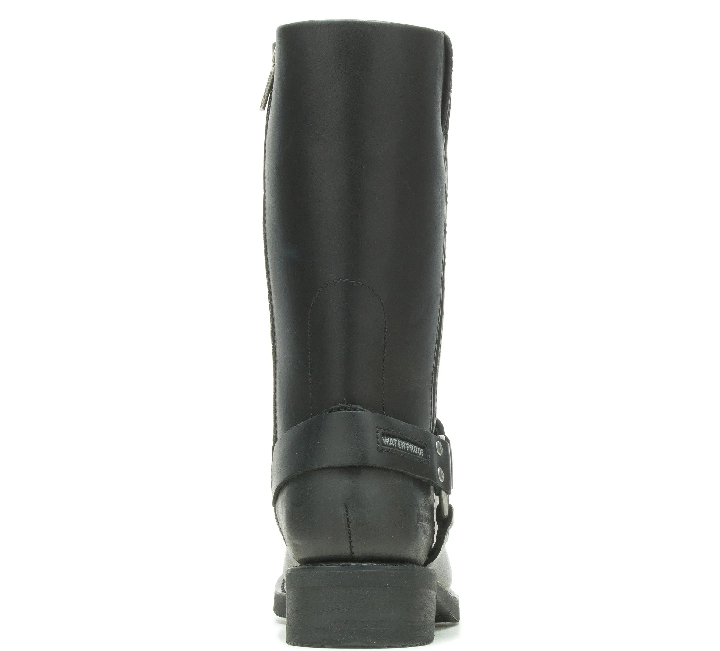 Men's Hustin Waterproof Leather Riding Boots - Black