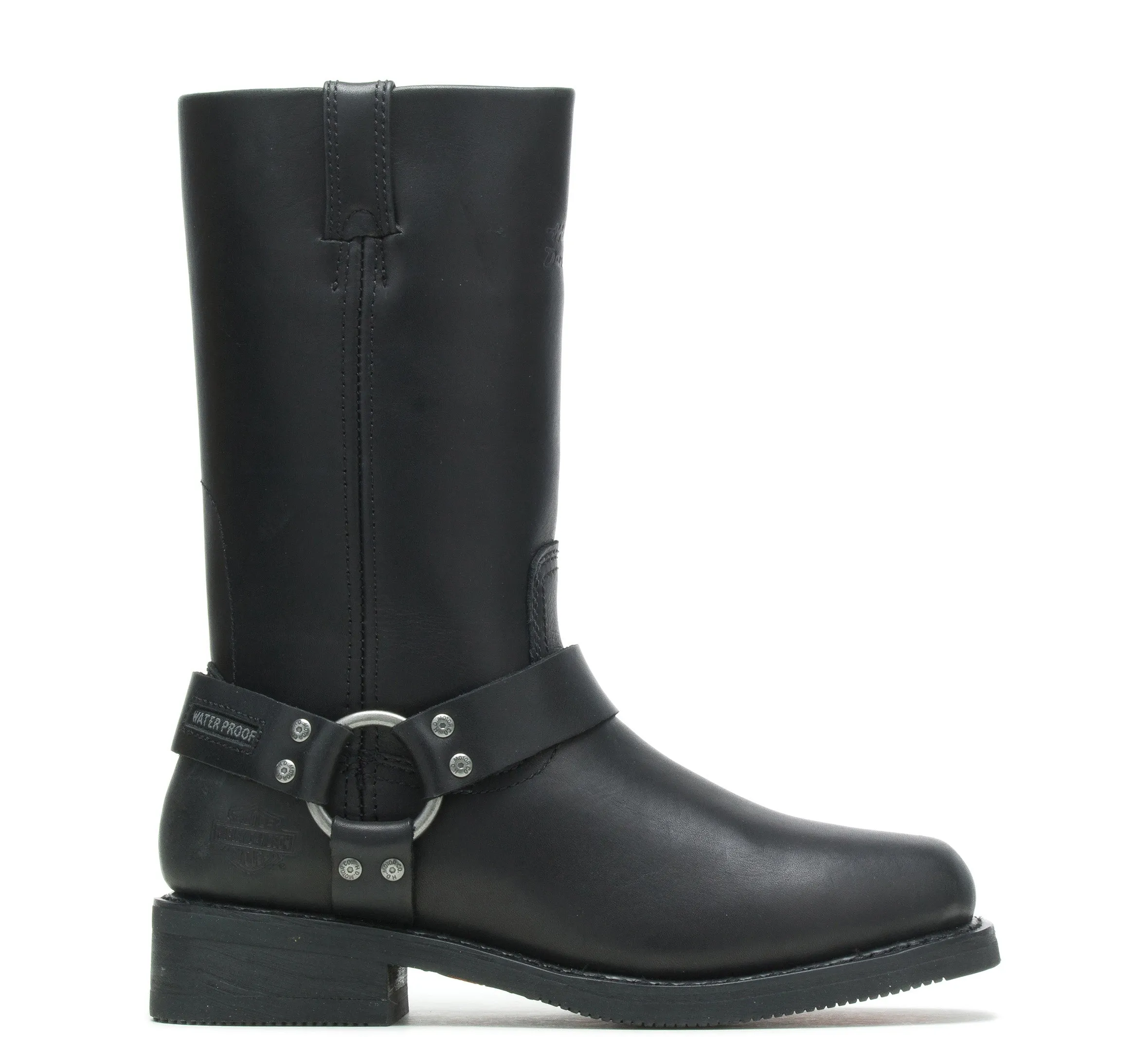 Men's Hustin Waterproof Leather Riding Boots - Black