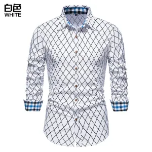 Men's Long Sleeve Plaid Button Shirt