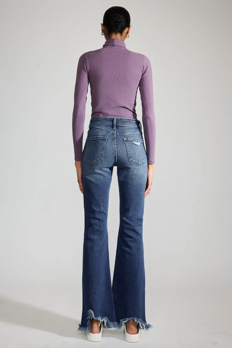 Mia Premier High Rise Distressed Flare