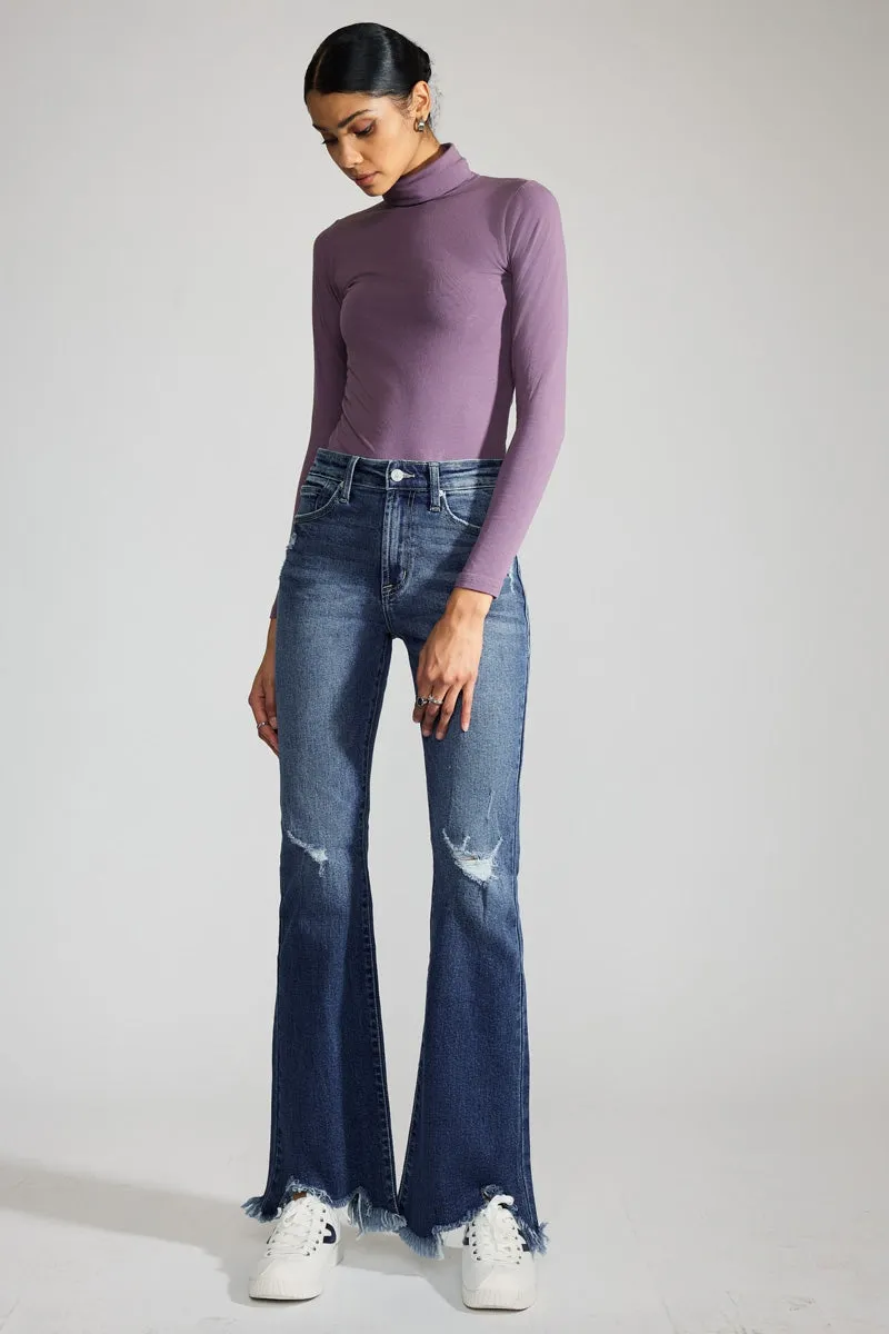 Mia Premier High Rise Distressed Flare