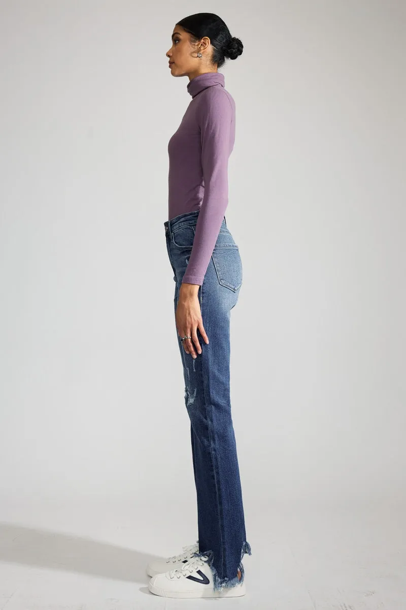Mia Premier High Rise Distressed Flare