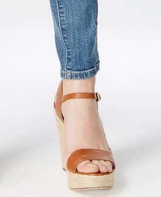 MICHAEL KORS DIstressed straight- leg  medium wash Jeans