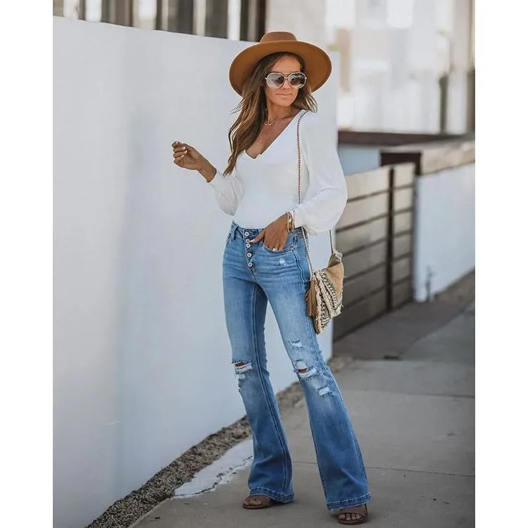 Micro flared jeans