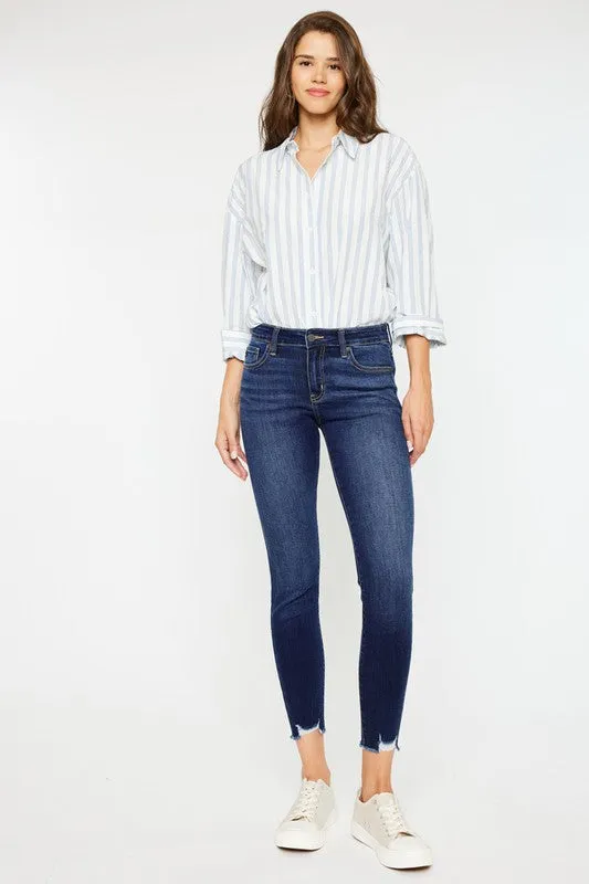 MID RISE ANKLE SKINNY JEANS