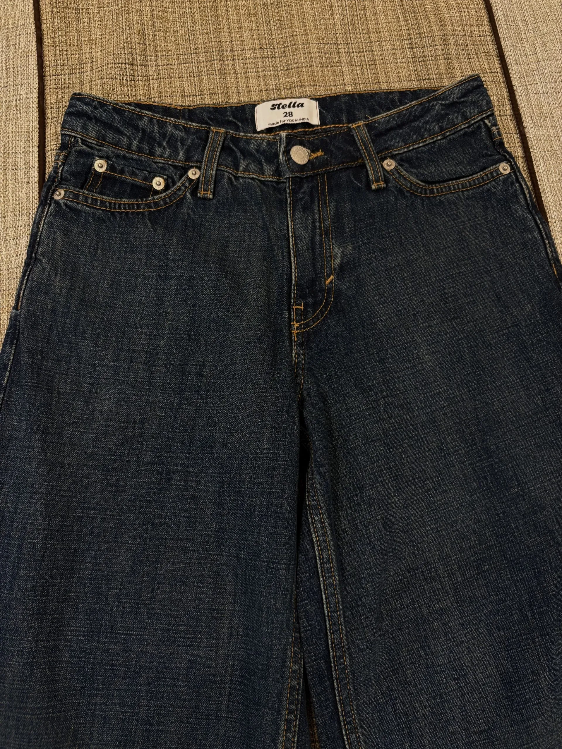 Midnight Blue Wide Leg Jeans