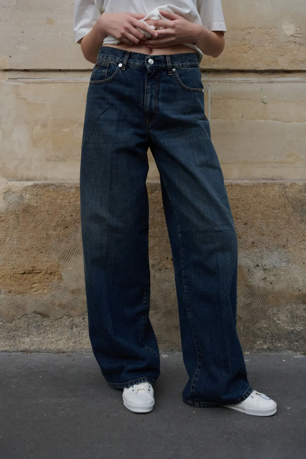 Midnight Blue Wide Leg Jeans