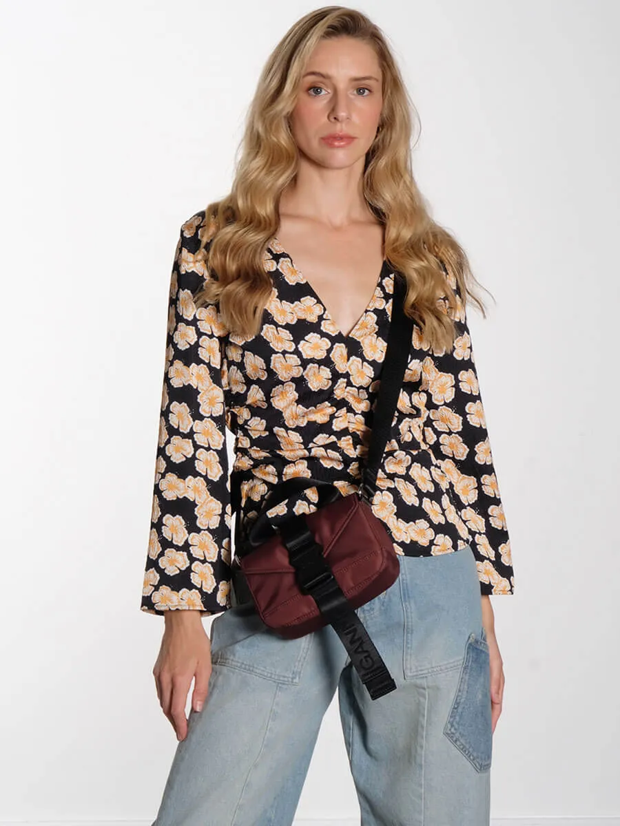 Milis Blouse - Orange Hawaii Flower