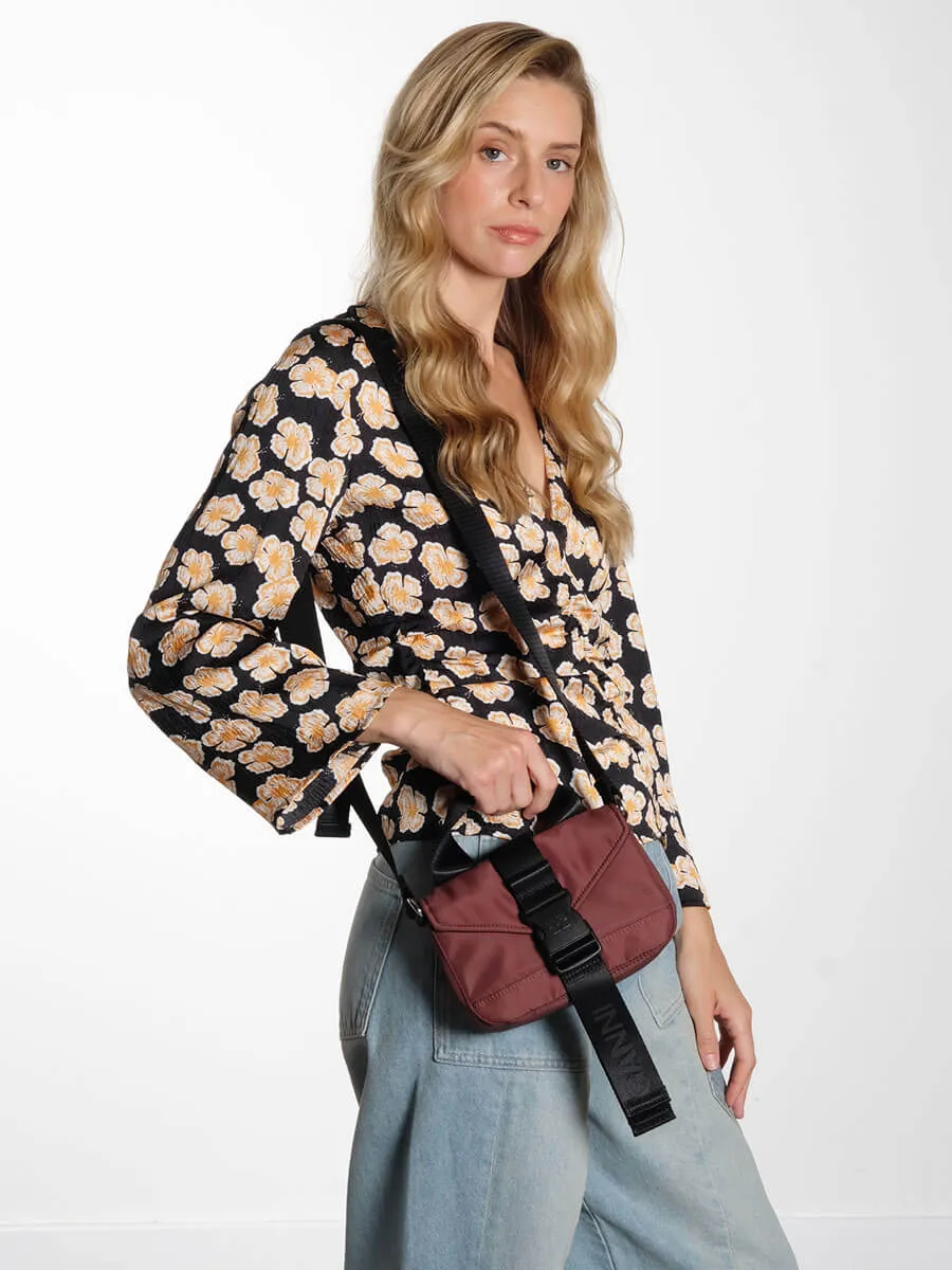 Milis Blouse - Orange Hawaii Flower