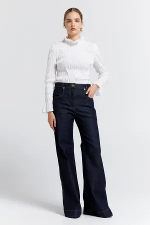 Mod Flared Jeans Indigo Denim