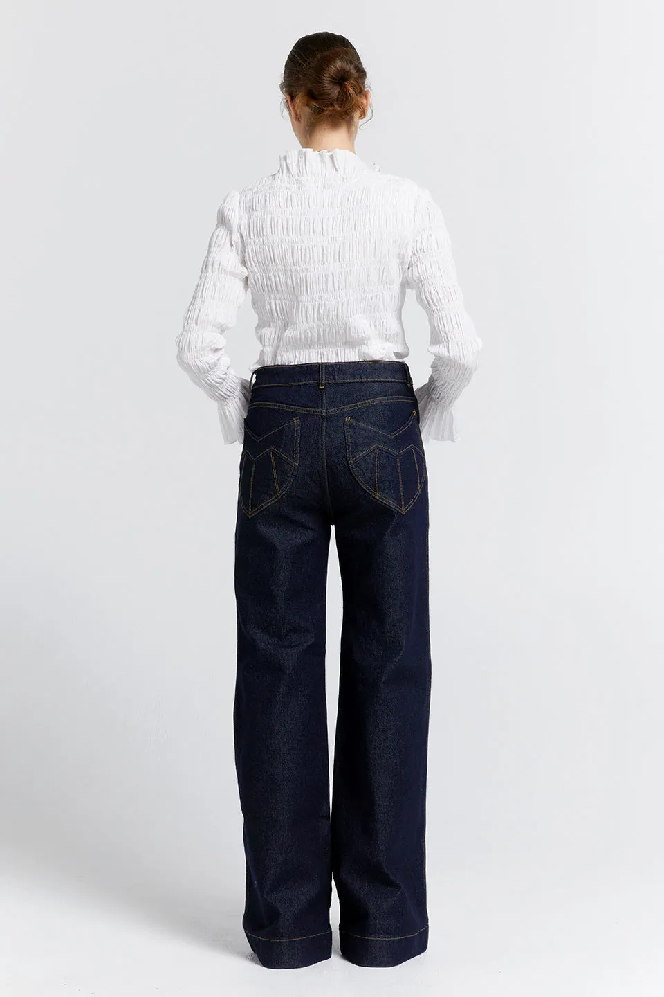 Mod Flared Jeans Indigo Denim