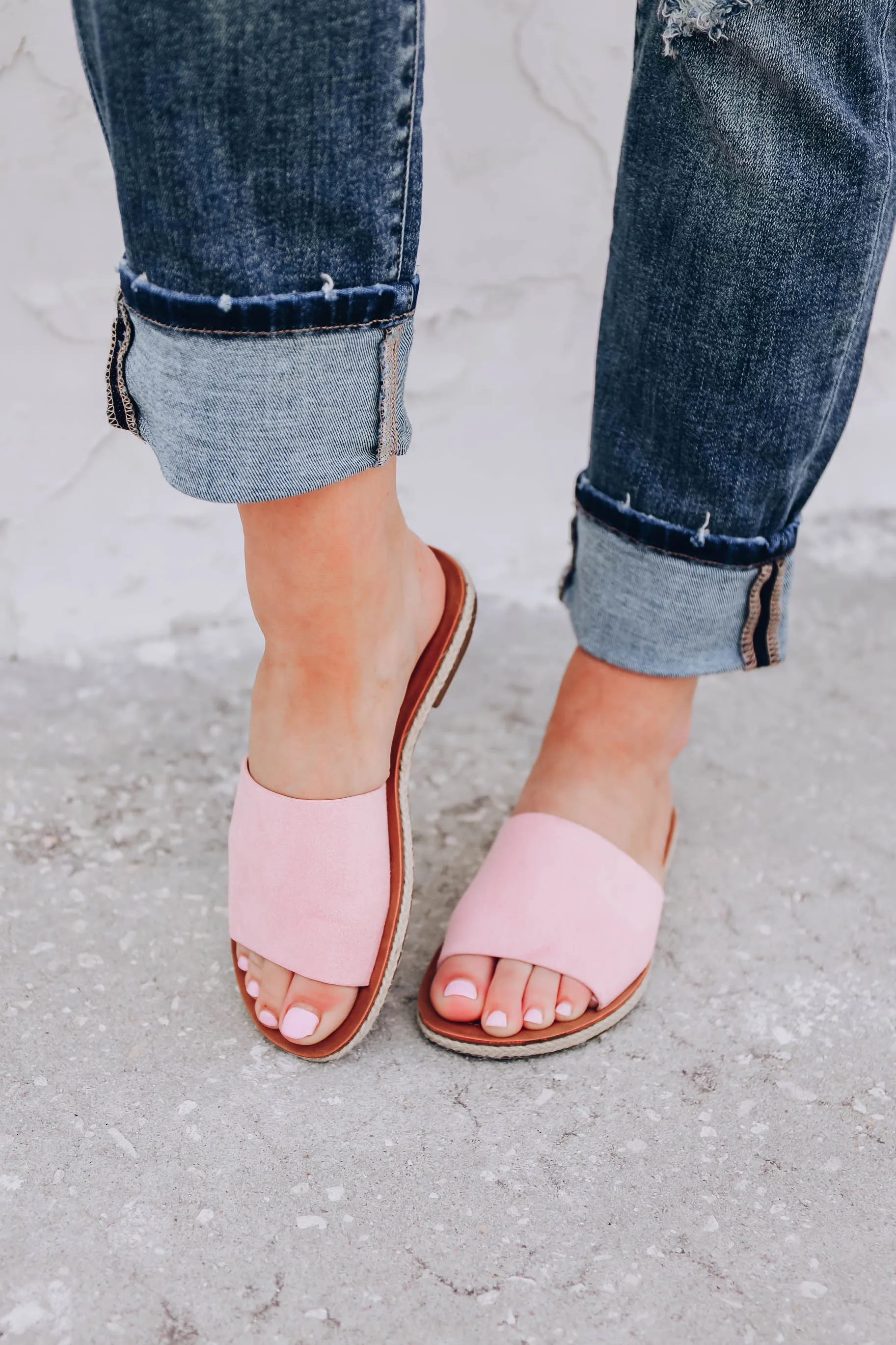 *MODEL* Bueno Wide Band Slide - Pink - SIZE 6 - FINAL SALE