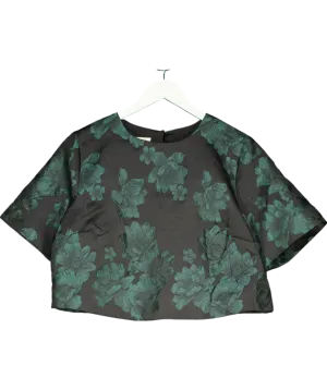 Monsoon Green Floral Print Blouse UK 16