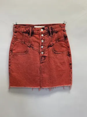 MOTHER Salmon Denim Mini Skirt