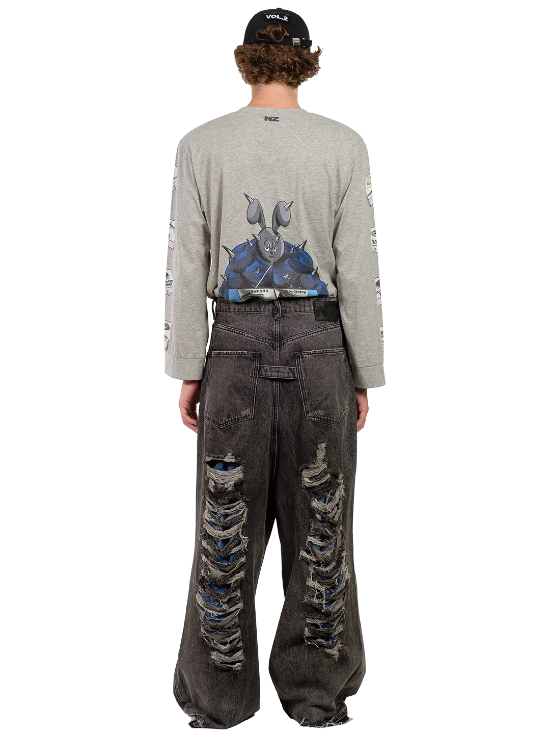MULTICOLOUR DISTRESSED JEANS