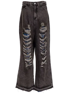 MULTICOLOUR DISTRESSED JEANS